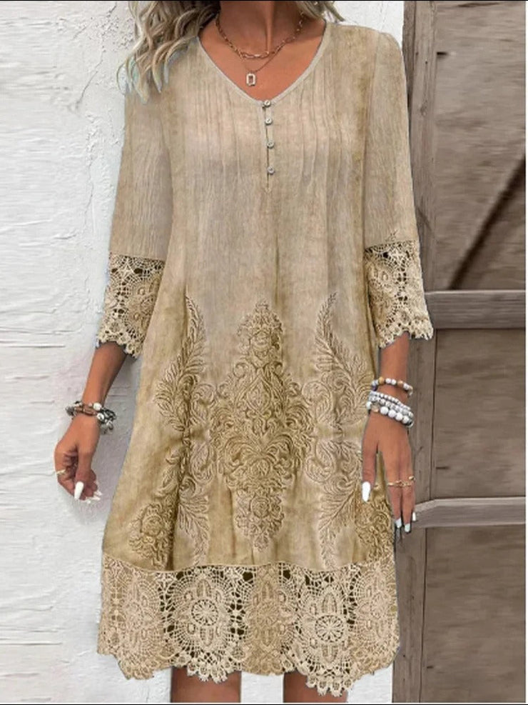 Aitana™ | Vestido de encaje con escote en V